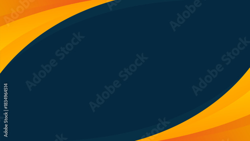 Abstract orange-yellow and dark blue curved background, modern smooth gradient wallpaper, suitable for templates, sale banners, business ads, presentations, websites and pages