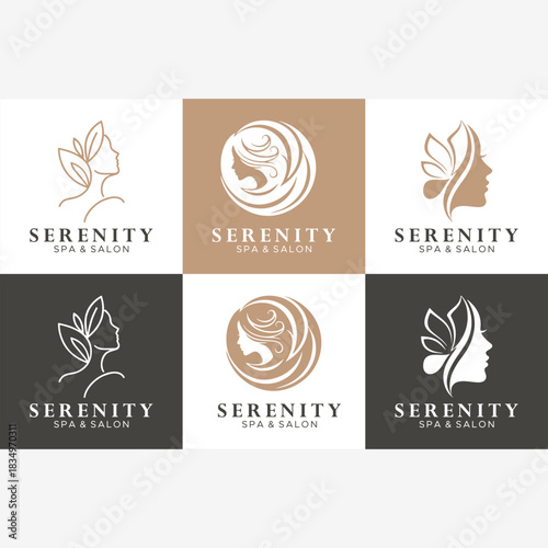 minimalis beauty salon logo collection