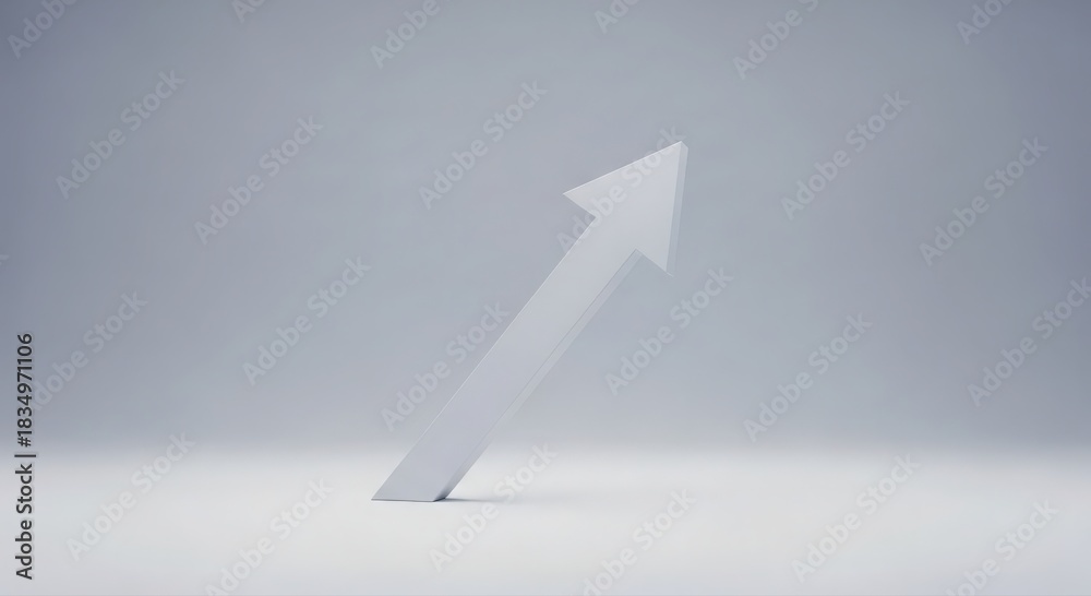 Fototapeta premium Clear visual symbol promoting decisiveness, Stylish arrow highlighting focus with bright lighting.