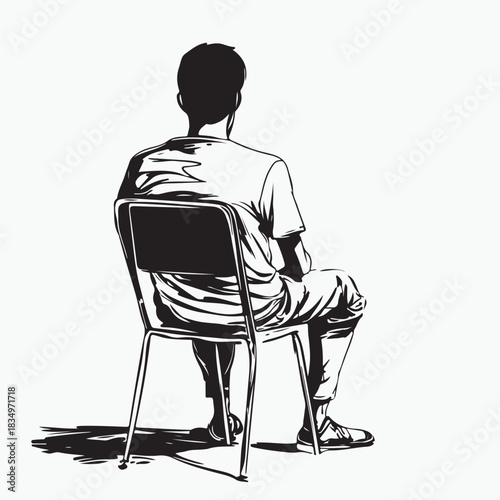 man sitting on chair