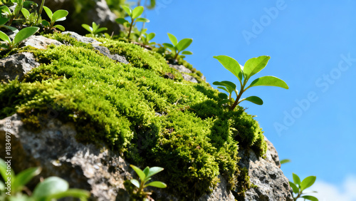 Moss & Green Plant Rock Macro Natural Photography
