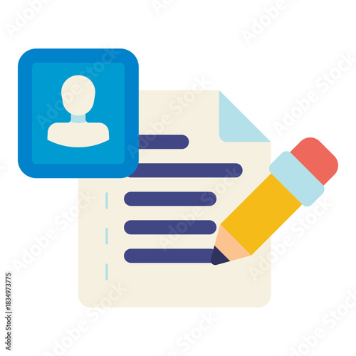 edit account information flat icon