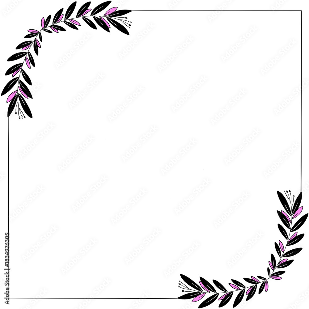 Obraz premium frame with leaves