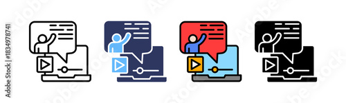 Online Course multiple icon