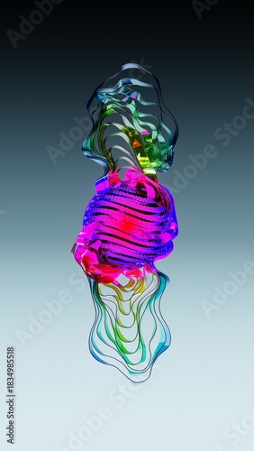 Colorful Abstract Fluid Shape. High-quality image with clean composition and soft lighting. Ideal for web design, presentations, branding, social media and print.