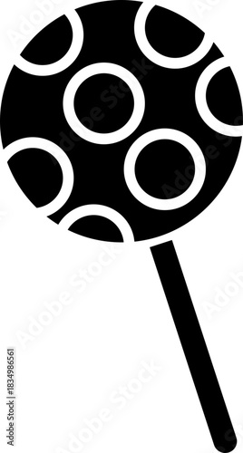 Candy sweets icon in black flat line style featuring confection, dessert, treat, bonbon, sugar, snack and related synonym elements for holiday graphics, packaging, party design and decoration