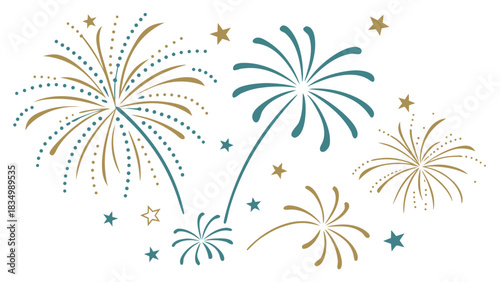 Festive fireworks display for celebration