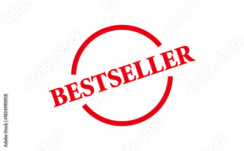 BESTSELLER - BESTSELLER text written on Red Rubber Stamp 
