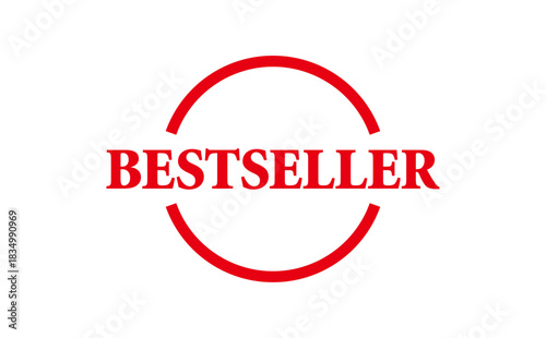 BESTSELLER - BESTSELLER text written on Red Rubber Stamp 
