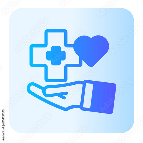 red cross gradient icon