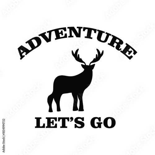 Camping and hiking logo black white elements. Outdoor adventure emblems. Tourist tent, forest, camp, trees and wild animals. For Camp badges, labels, banners, brochures. Doodle vector illustration