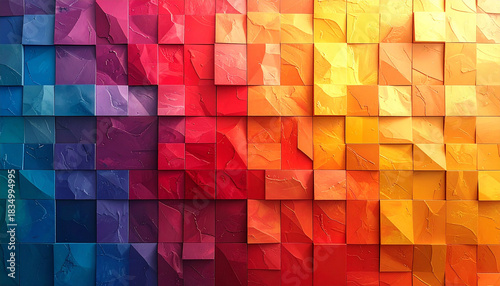 カラフルなタイルの背景素材