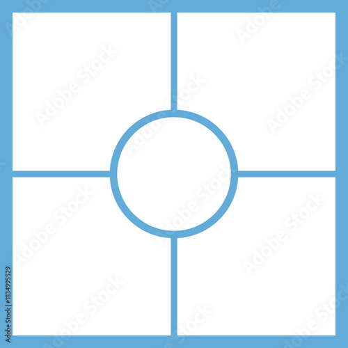 Template collage of 5 frames, Photo frames collage, Vector frame for picture, presentation, Poster frame mockup, Montage template. Flat vector illustration design.