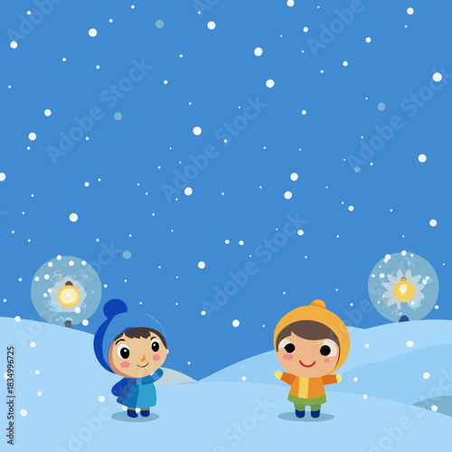 children in the snow