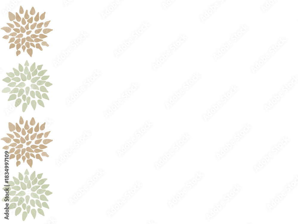 Obraz premium White background with three different colored flowers