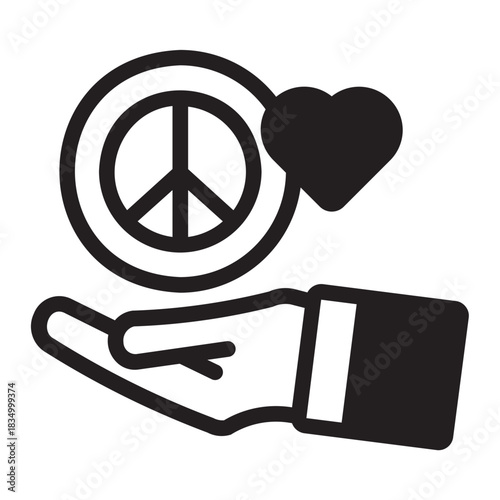 peace glyph icon