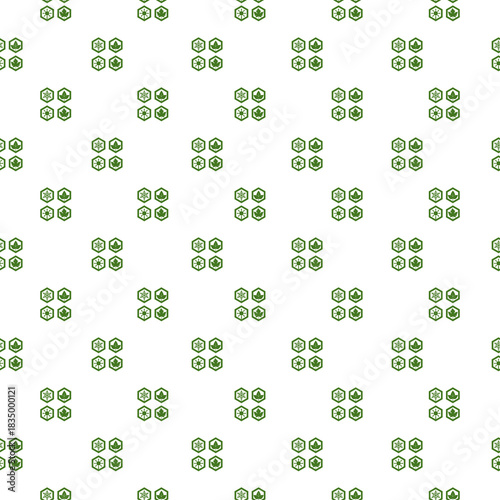 Four Seasons seamless pattern isolated on white background