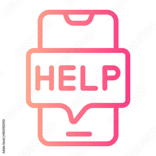 help gradient icon