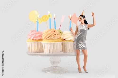 Sweet Birthday cupcakes wit...