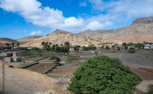 Scenic rural landscape of Boa Vista with farmland and mountain views