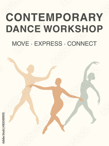 Contemporary dance workshop poster
