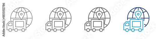 Logistics Vector Line Icon Design