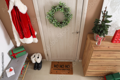 Interior of hall with Chris...