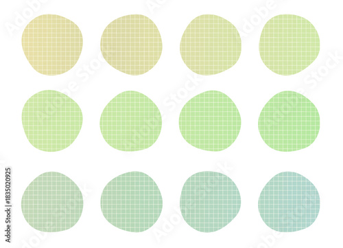 有機的シェイプ　さわやかなグリーン系