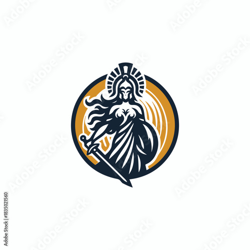 Athena Goddess of War Logo
