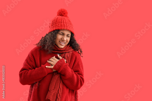 Sick African-American girl ...
