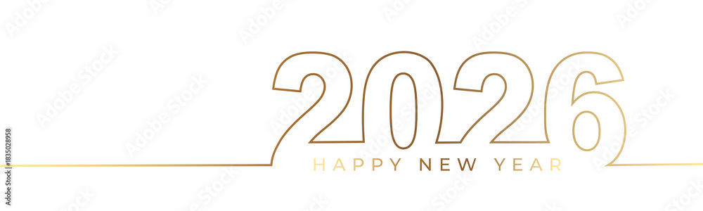 Fototapeta premium Happy New Year 2026