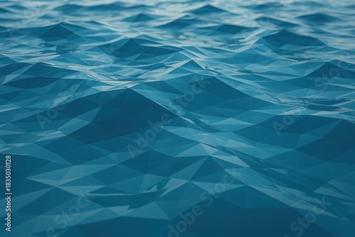 Ocean Waves Surface Seamless Water Texture with Smooth Blue Flowing Liquid Pattern