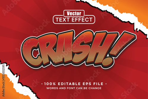 Crash editable text effect