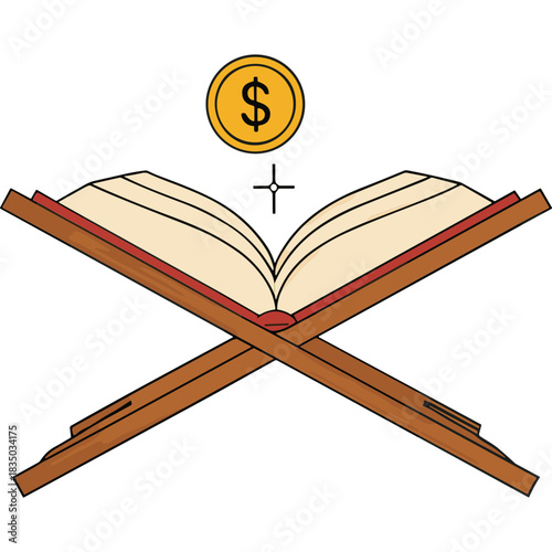 open book with bookmark