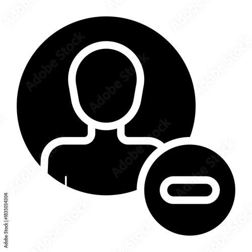 delete remove friend glyph icon