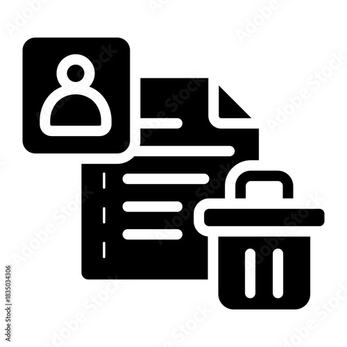 delete profile info glyph icon