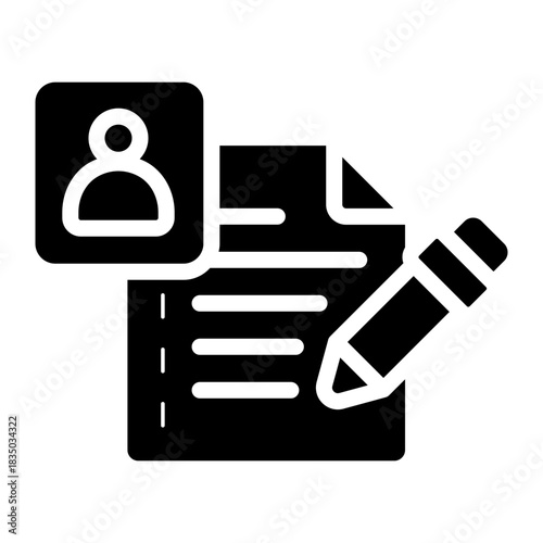 edit account information glyph icon