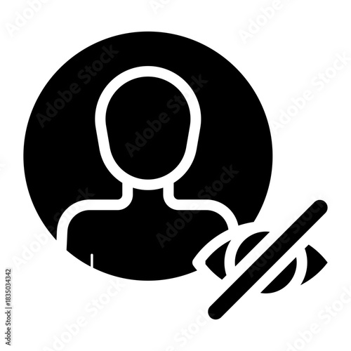 hidden user profile glyph icon