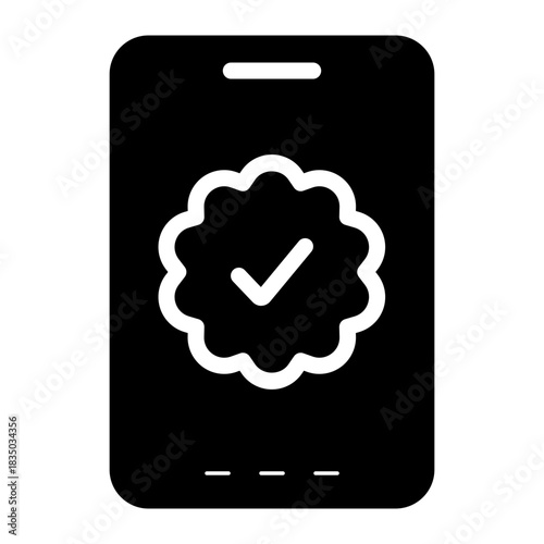 secure authentication glyph icon