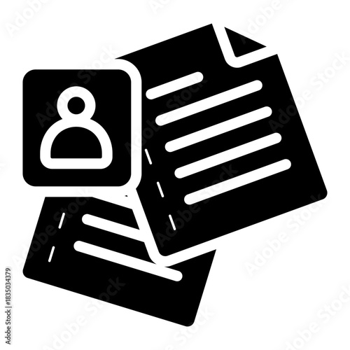 personal information glyph icon