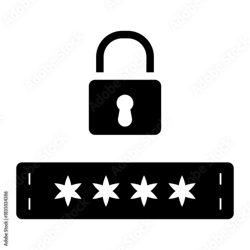 password security access glyph icon