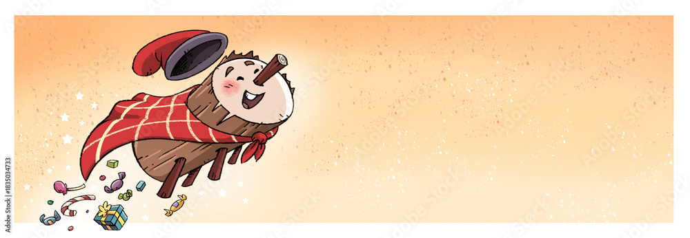 Obraz premium Caga tió, tradicion Catalana que se celebra en navidad