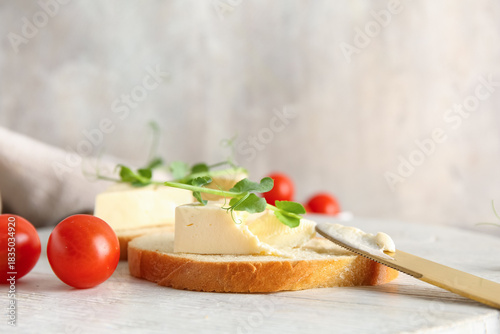 Butter on white bread toast...