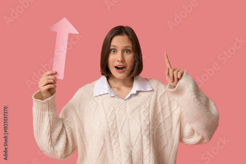 Shocked young woman with pa...