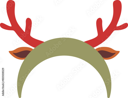 Cartoon Reindeer Headband Illustration