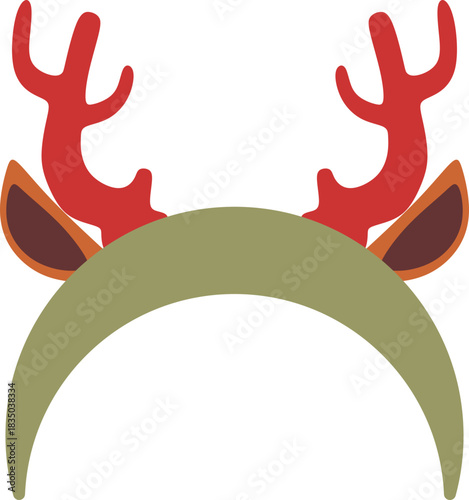 Cartoon Reindeer Headband Illustration
