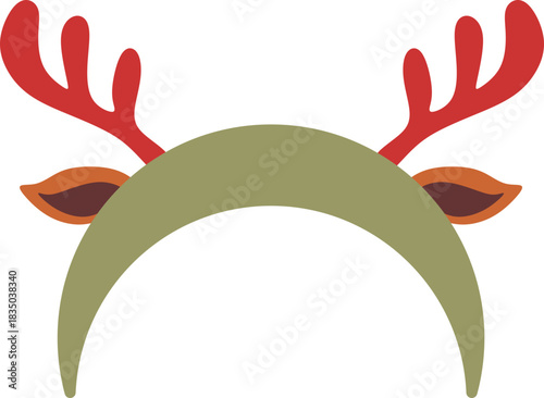 Cartoon Reindeer Headband Illustration