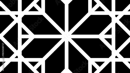 A limitless modern design conceptualized through geometric abstraction combining contrast, unity, and evolving visual depth.