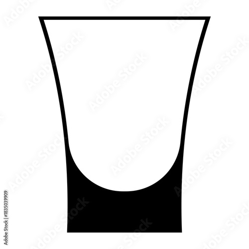 Shot glasses icon vector. whiskey glass Illustration sign. Bar Illustration symbol. alcohol logo.