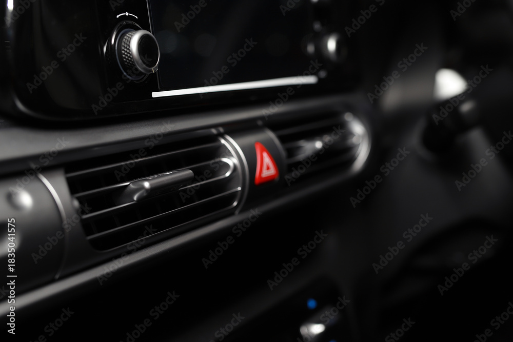 Naklejka premium car air conditioner is not cool due to a refrigerant leak.